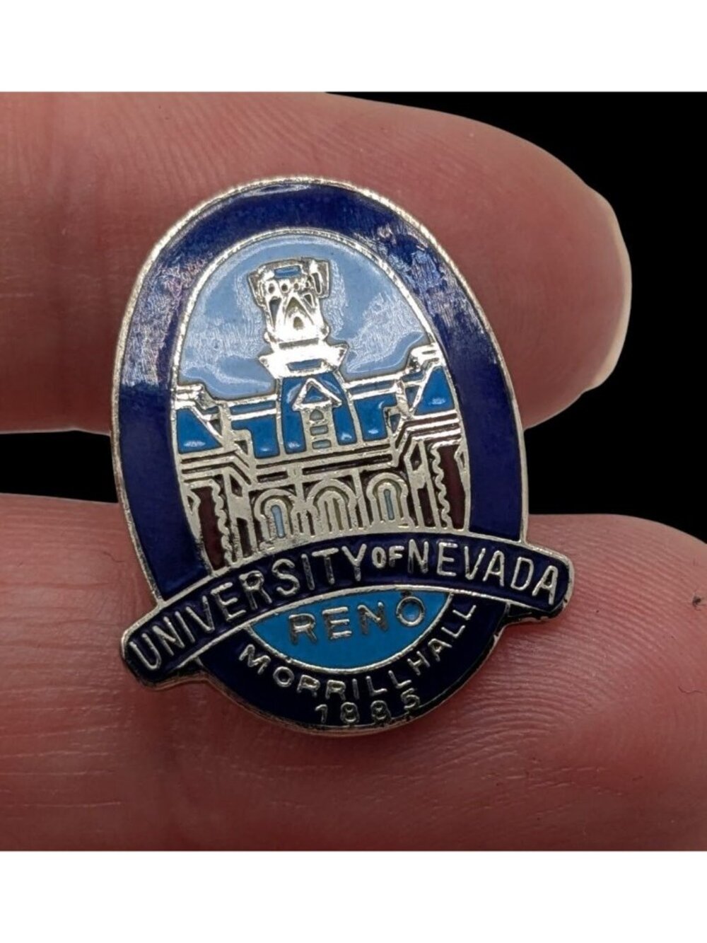 Vintage 1985 University of Nevada Reno Morrill Hall Pin UNR Alumni Academic Lape